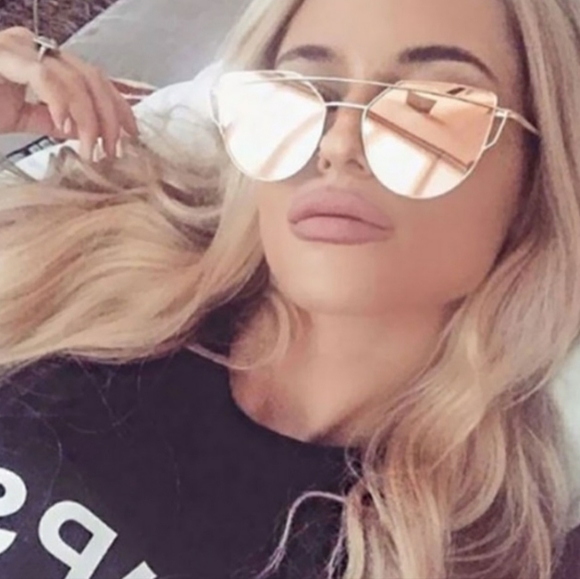 PINK MIRRORED Glasses Trendy - Picture 13 of 14